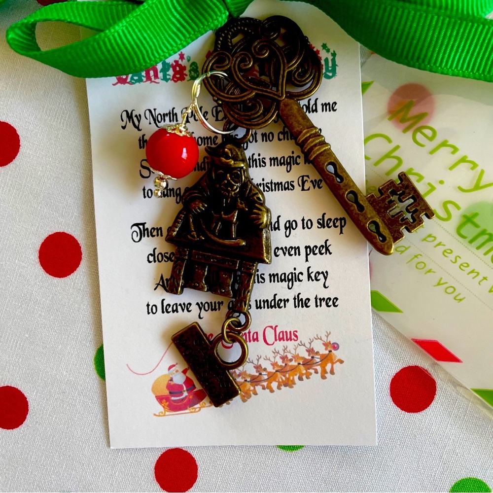 Santa’s Magic Key for Homes Without a Chimney Antique Bronze color